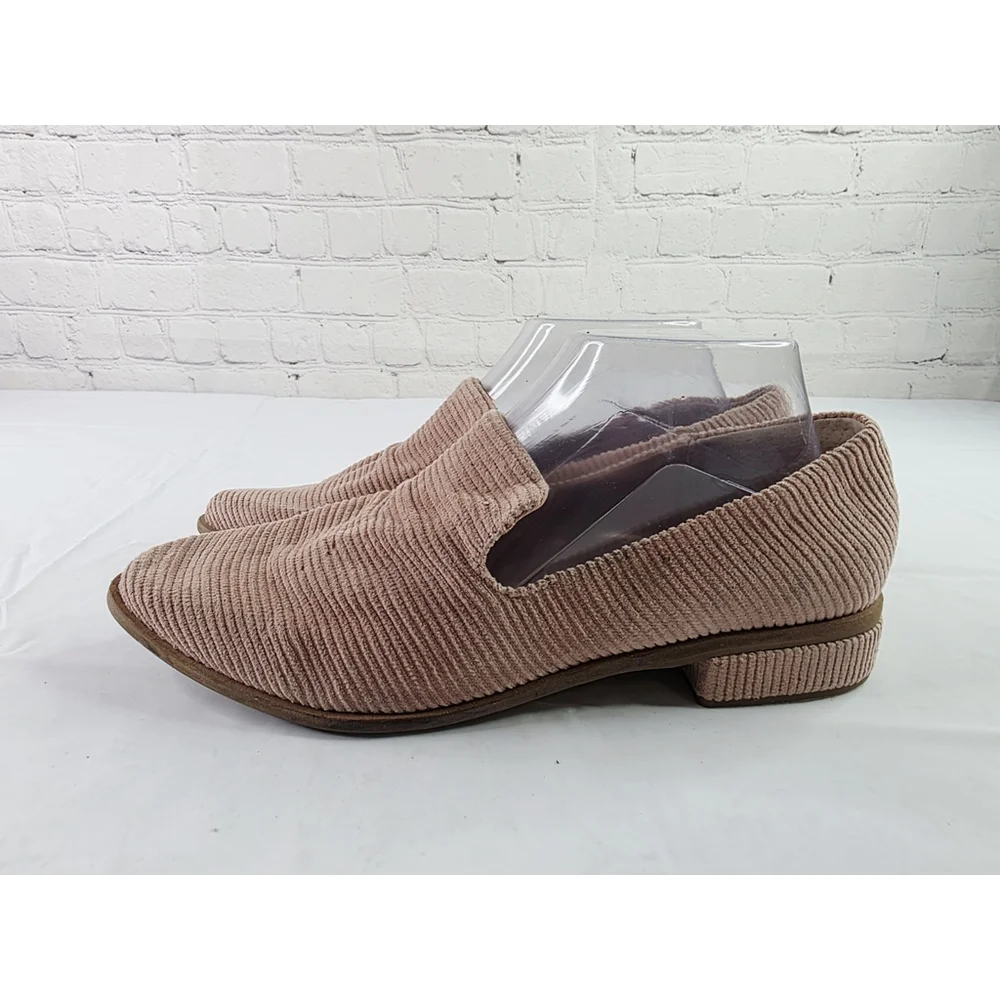 Kelsi Dagger Brooklyn Arbor Corduroy Loafers Dusty Rose Women's Size 9